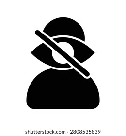 Hidden Identity Anonymous Profile Solid Silhouette Icon Design Collection