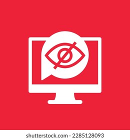 hidden or invisible content vector icon