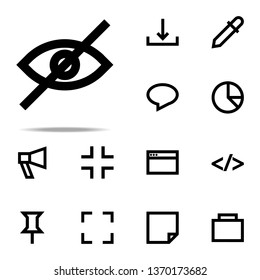 hidden invisible icon. web icons universal set for web and mobile