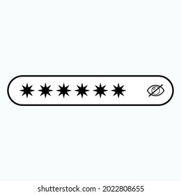Hidden Password Icon. Secret Access Symbol  - Vector.