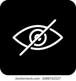 Hidden Password Vector Icon, simple line vector for UI UX design. Symbol for website and mobile app interface and navigation button