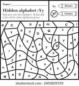 Hidden picture for kids : Alphabet Y