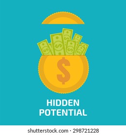 Hidden potential concept.