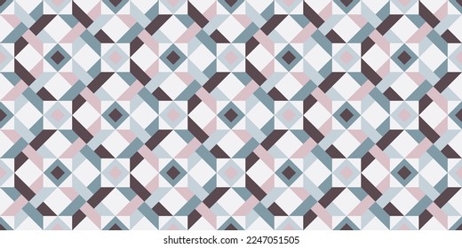 Hidden star quilt seamless pattern. Vector illustration. Perfect for wallpaper, clothing and backgrounds.