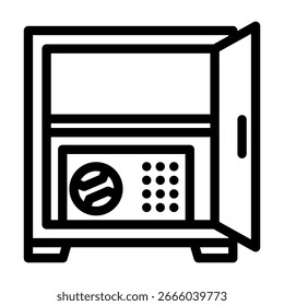 hidden storage compartment line icon vector. hidden storage compartment sign. isolated contour symbol black illustration