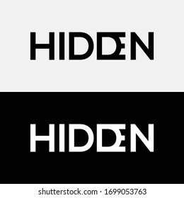 Hidden Typography Word Letter Logo Design Vector Template. Hidden Word Logo For Business Typography Design