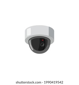 Hidden video surveillance camera device, flat vector illustration isolated on white background. Security video observing system CCTV camera icon or symbol.