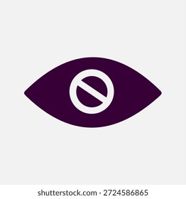 Icono de barra de ojo de visibilidad oculta