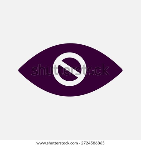Hidden Visibility Eye Slash Icon