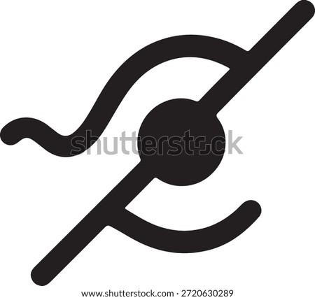 Hidden visibility icon representing private mode, disable view, conceal information, and privacy control.
