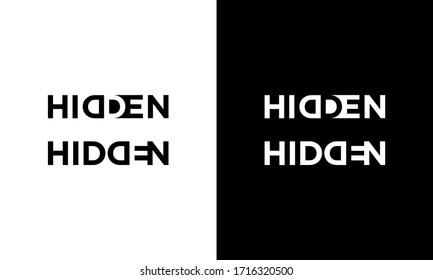 Hidden word for logo design concept editable