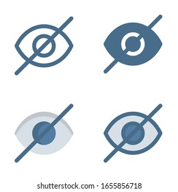 Hide Eye icon in isolated on white background. for your web site design, logo, app, UI. Vector graphics illustration and editable stroke. EPS 10.