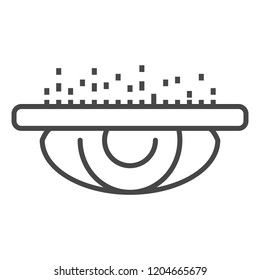 Hide eye icon. Outline hide eye vector icon for web design isolated on white background