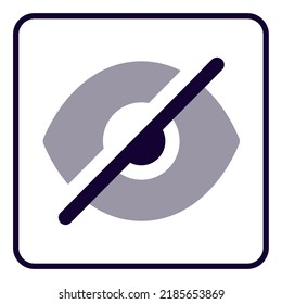Hide eye icon (white background) Hide icon password 