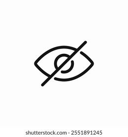 hide file eye icon sign vector