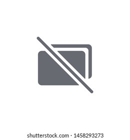 Hide file icon isolated on white background. Hide symbol modern simple vector icon for website design, mobile app, ui. Vector Illustration