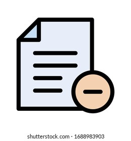 hide file vector flat color icon 