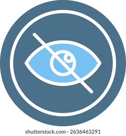 Hide Glyph Two Colour Icon