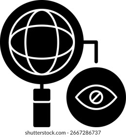 Ocultar diseño de ícono de Vector de glifo