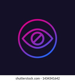 Hide or hidden content vector icon