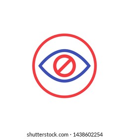 Hide, hidden content vector icon