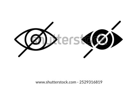 Hide icon concept. Stock vector