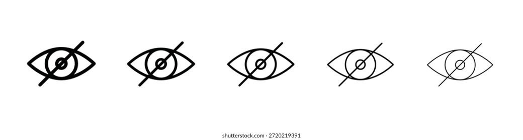 Ocultar diseño de iconos, logotipo, App, interfaz de usuario. Ilustración vectorial, EPS
