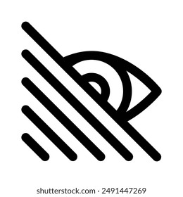 Hide icon design, user interface vector