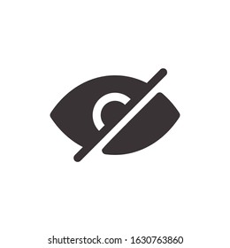 Hide icon flat outline glyph interface 