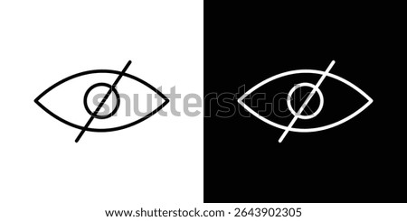 Hide icon Graphic vector set for ui design