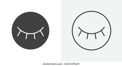Hide icon Line graphics illustration