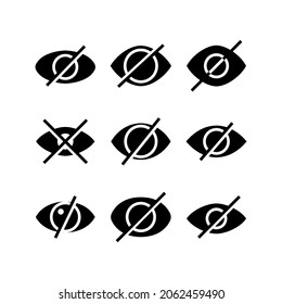 ocultar icono o logotipo símbolo de signo aislado ilustración vectorial - Colección de iconos vectoriales de estilo negro de alta calidad