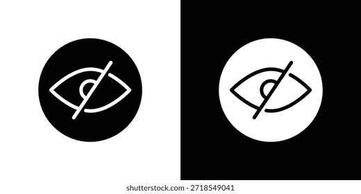 Symbol ausblenden Silhouette, Vektorgrafik, einzelne flache Form