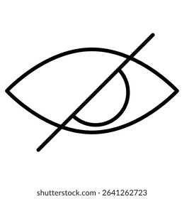 Hide icon simple flat icon vector symbol