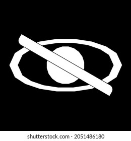 hide icon vector design with editable stroke.