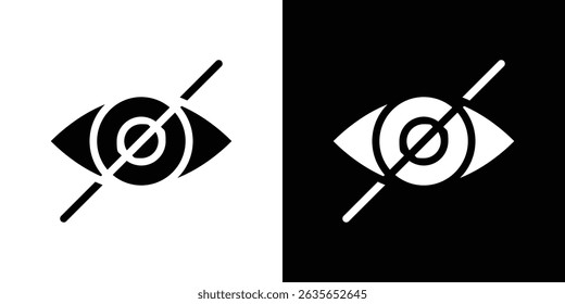 Hide icon Vector in flat style. Collection silhouettes
