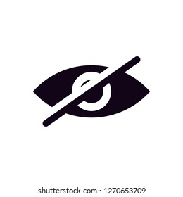 hide icon vector, on white background editable eps10