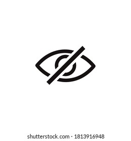 hide icon vector on a white background