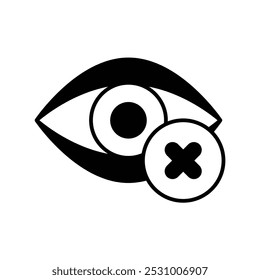hide icon with white background vector stock illustration