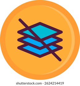 Hide layer Line vector Icon Design