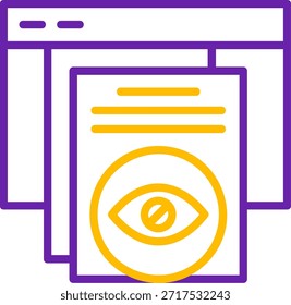 Ocultar línea Línea de Vector de dos colores Diseño de icono de Vector de dos colores