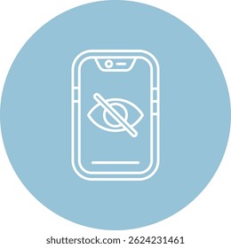 Ocultar design de ícone de vetor de linha