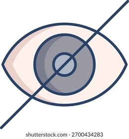 ocultar design de ícone de cor linear