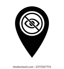 Hide Location Icon, Vector Graphics