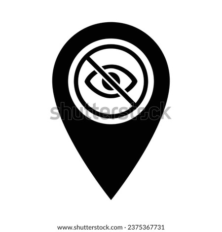 Hide Location Icon, Vector Graphics