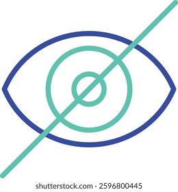 Hide outline dual color vector illustration icon design