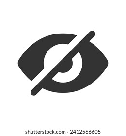 Hide Password glyph vector icon isolated. Hide Password stock vector icon for web, mobile app and ui design
