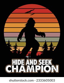 Hide and seek champion t shirt print template design