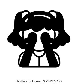 Hide and Seek Glyph Icon, Vector illustration