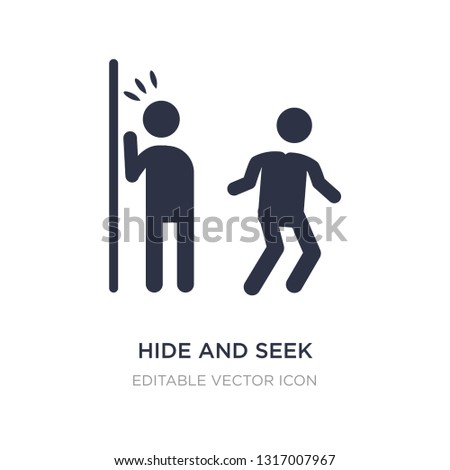 hide and seek icon on white background. Simple element illustration from People concept. hide and seek icon symbol design.